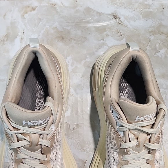 Hoka One One Bondi 8 Shoes Sneakers Size 8B Oat Milk Barley - Picture 7 of 8